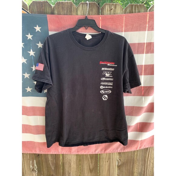 Vintage Y2K Black vintage Parkhouse Motorsports Racing Shirt streetwear Size 2XL - Picture 2 of 14